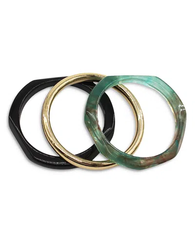 Aqua Jenny Bangle Bracelets, Set Of 3 - Exclusive In Multi Green