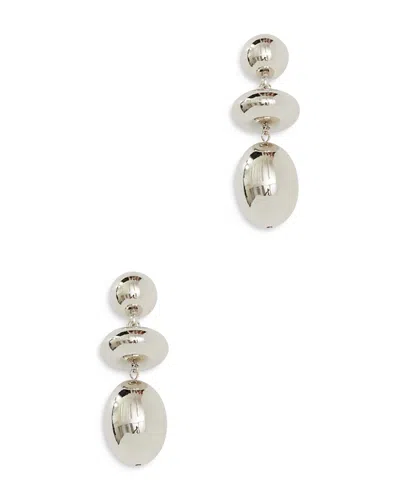 Aqua 8 Other Reasons Triple Drop Earrings - Exclusive In Metallic