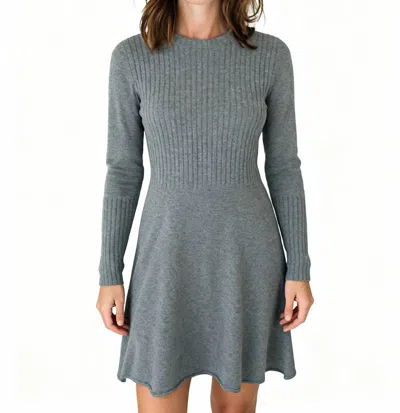 Aqua A-line Cashmere Dress In Grey In Gray
