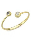 Aqua Aerosphere Cubic Zirconia Bypass Bangle Bracelet In Gold Tone - Exclusive In Gold