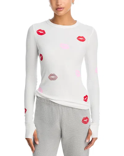 Aqua Alexa Long Sleeve Tee - Exclusive In White