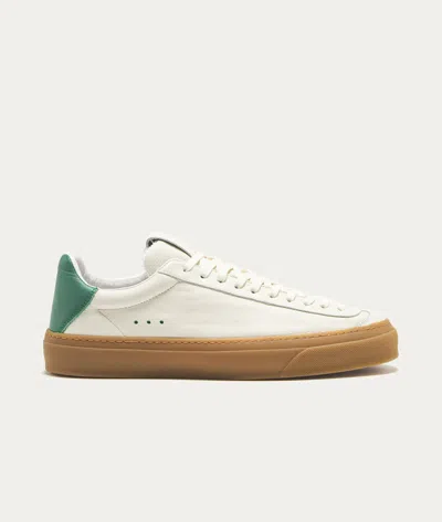 Aqua Alta Venice Minimalist Leather Sneakers For Men In White