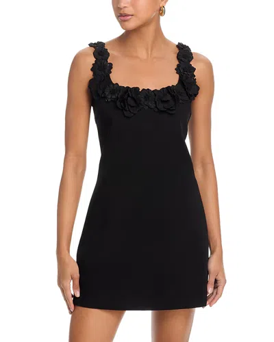 Aqua Applique Floral Mini Dress - Exclusive In Animal Print