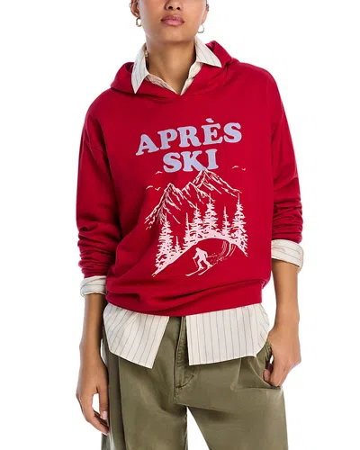 Aqua Apres Ski Graphic Hoodie In Scarlet