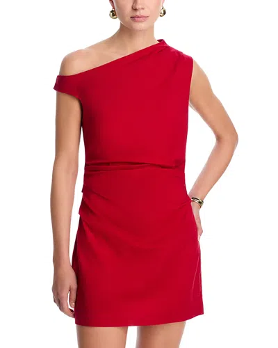 Aqua Asymmetric Mini Dress - Exclusive In Red