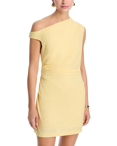 Aqua Asymmetric Mini Dress - Exclusive In Yellow