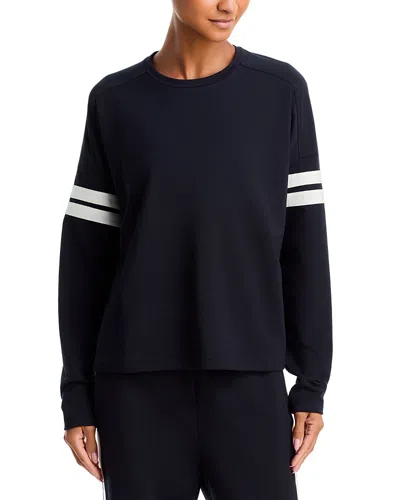 Aqua Athletic Long Sleeve Varsity Top - Exclusive In Blue
