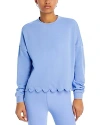 Aqua Athletic Scalloped Sweatshirt - 100% Exclusive In Cornflower
