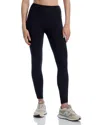 Aqua Athletic Shirred Ankle 7/8 Leggings - Exclusive In Black