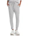 Aqua Athletic Side Stripe Knit Sweatpants - Exclusive In Grey/white