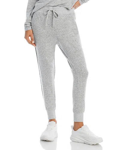 Aqua Athletic Side Stripe Knit Sweatpants - Exclusive In Heather Grey