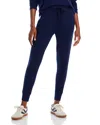 Aqua Athletic Side Stripe Knit Sweatpants - Exclusive In Navy/white