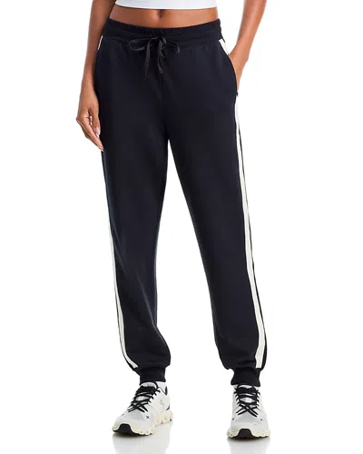 Aqua Athletic Varsity Drawstring Waist Joggers - Exclusive In Black