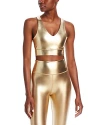 AQUA ATHLETIC X VENUS WILLIAMS METALLIC V NECK BRA - EXCLUSIVE