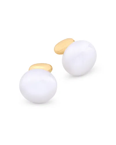 Aqua Bar & Imitation Pearl Earrings - Exclusive In White
