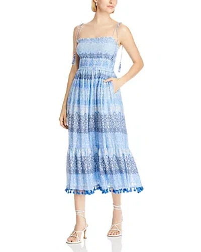 Aqua Baroque Tassel Midi Dress - 100% Exclusive In Blue