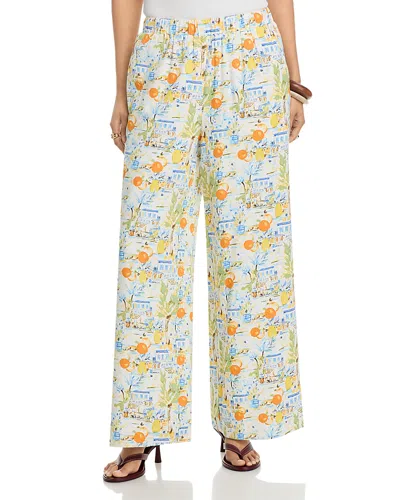 Aqua Beach Vacation Wide Leg Pants - Exclusive In Multi