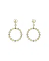 Aqua Bead Chain Drop Earrings - Exclusive In Gold
