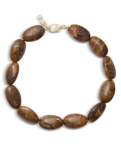 Aqua Beaded Necklace, 14.5-15.5 - Exclusive In Brown