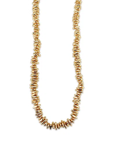 Aqua Beaded Necklace, 17-19 - Exclusive In Gold