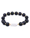 AQUA BEADS & CULTURED FRESHWATER PEARL BRACELET - EXCLUSIVE