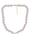 Aqua Beads & Cultured Freshwater Pearl Necklace, 16 - Exclusive In Pink