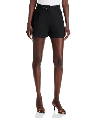 Aqua Belted Shorts - Exclusive In Black