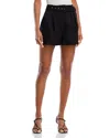Aqua Belted Shorts - Exclusive In Black
