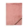 Aqua Big Rabbit Double Sided Faux Fur Throw Blanket - Exclusive In Pink