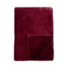 Aqua Big Rabbit Double Sided Faux Fur Throw Blanket - Exclusive In Red