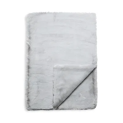 Aqua Big Rabbit Double Sided Faux Fur Throw Blanket - Exclusive In Gray