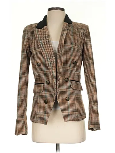 Pre-owned Aqua Blazer Jacket In Brown