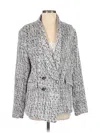 Aqua Blazer Jacket In Silver