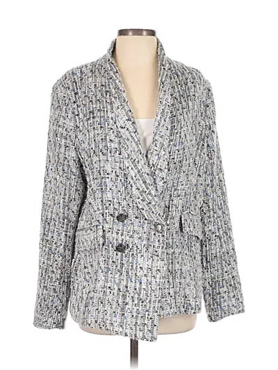 Aqua Blazer Jacket In Silver
