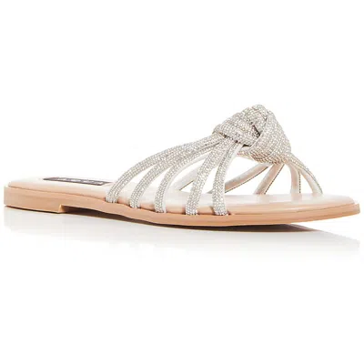 Aqua Blink Womens Slip On Knot Slide Sandals In Multi
