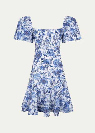 Aqua Blu Australia Azalea Scarlet Puff-sleeve Mini Dress