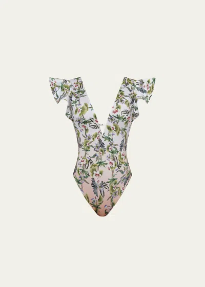 Aqua Blu Australia Daffodil-print Mackenzie One-piece Swimsuit (a-c Cup)