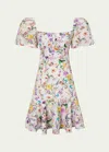 Aqua Blu Australia Jardine Scarlet Mini Dress In Jardine