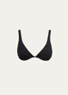 Aqua Blu Australia Linda Bikini Top In Nero