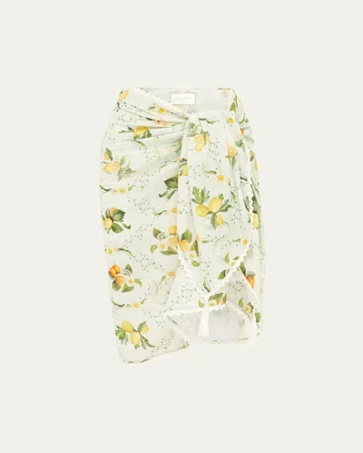 Aqua Blu Australia Linen Pareo Coverup In Multi