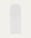 Aqua Blu Australia Linen Resort Pants In White