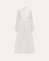 Aqua Blu Australia Tiana Linen-silk Maxi Dress In White