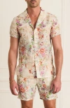 Aqua Blu Cascade Collar Jean Short Sleeve Shirt In White