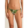 Aqua Blu Classic Felicity Tie Side Pant Bikini Bottom In Green