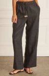 Aqua Blu High Waist Resort Pants In Black
