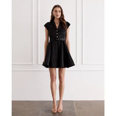 Aqua Blu Juliette Mini Dress In Black