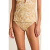 Aqua Blu Luminary Charlize Classic Pant Bikini Bottom In Brown