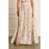 Aqua Blu Moonflower Zandra Maxi Skirt In White