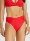 Aqua Blu Penelope High Waist Pant In Rossa In Red