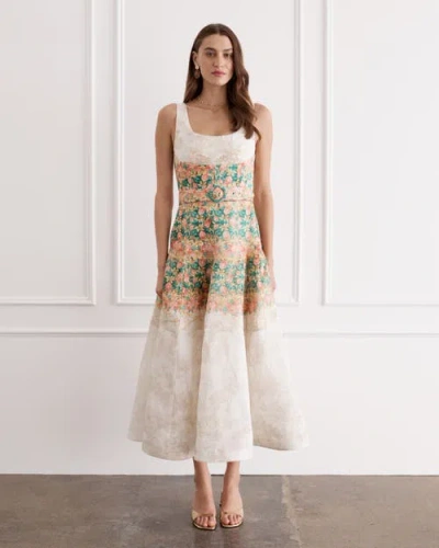 Aqua Blu Phoebe Midi Dress In White